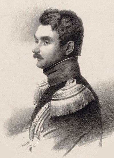 Portrett av komponisten Alexei Fyodorovich Lvov 1798-1870. av Unbekannt