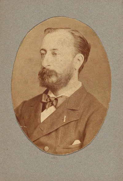 Portrett av komponisten Camille Saint-Saëns 1835-1921, ca. 1880. av Unbekannt
