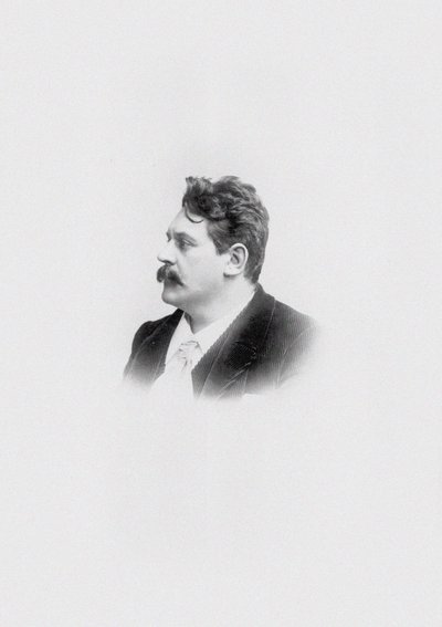Portrett av komponisten Eugen Lindner 1858-1915. av Unbekannt