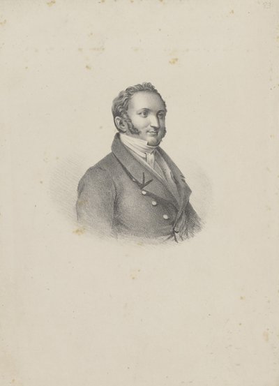 Portrett av komponisten Gioachino Antonio Rossini 1792-1868, 1826. av Unbekannt