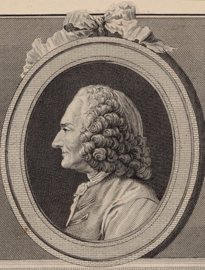 Portrett av komponisten Jean-Philippe Rameau 1683-1764. av Unbekannt