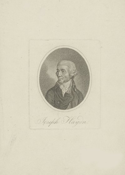 Portrett av komponisten Joseph Haydn 1732-1809, 1800-tallet. av Unbekannt