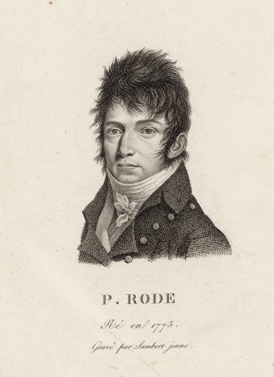 Portrett av komponisten Pierre Jacques Joseph Rode 1774-1830. av Unbekannt