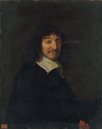 Portrett av filosofen René Descartes 1596-1650. av Unbekannt
