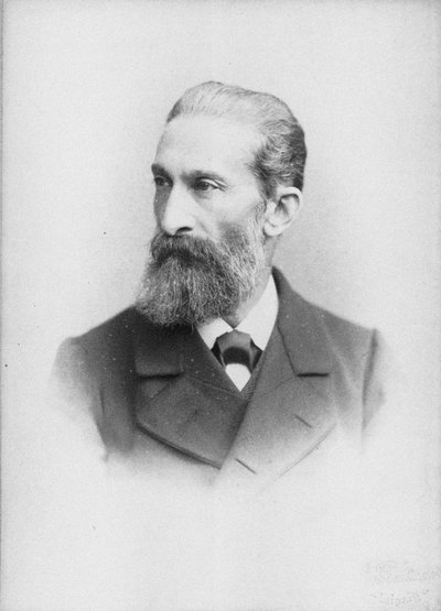 Portrett av pianisten og komponisten Salomon Jadassohn 1831-1902. av Unbekannt