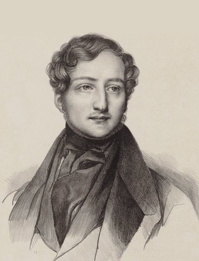 Portrett av pianisten og komponisten Sigismund Thalberg 1812-1871. av Unbekannt