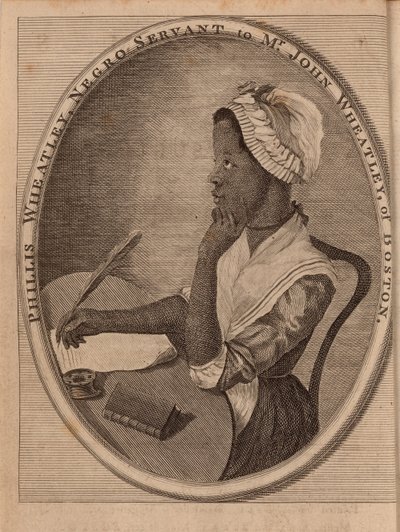 Portrett av poeten Phillis Wheatley ca. 1753-1784, 1773. av Unbekannt