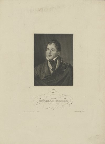 Portrett av poeten Thomas Moore 1779-1852, 1830-årene. av Unbekannt