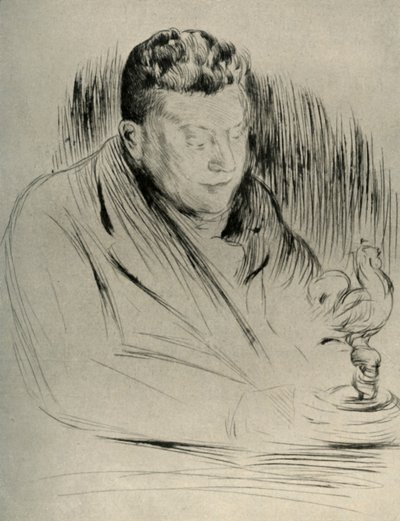 Portrett av billedhuggeren Alfred Gilbert, 1908. av Unbekannt