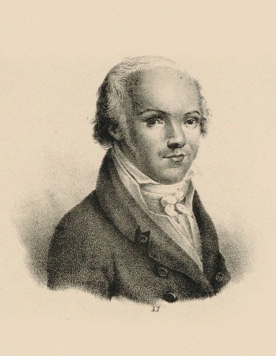 Portrett av fiolinisten og komponisten Andreas Romberg 1767-1821, ca. 1815. av Unbekannt