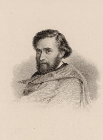 Portrett av fiolinisten og komponisten Anton Wallerstein 1813-1892. av Unbekannt