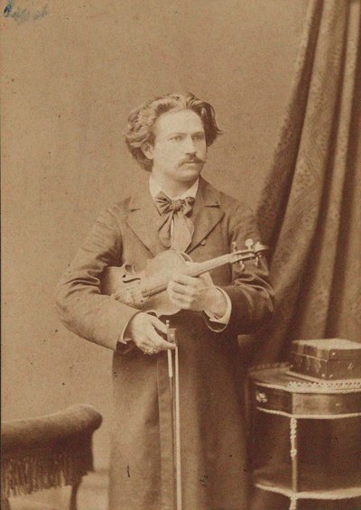 Portrett av fiolinisten og komponisten Frantisek Ondricek 1857-1922, 1882-1883. av Unbekannt