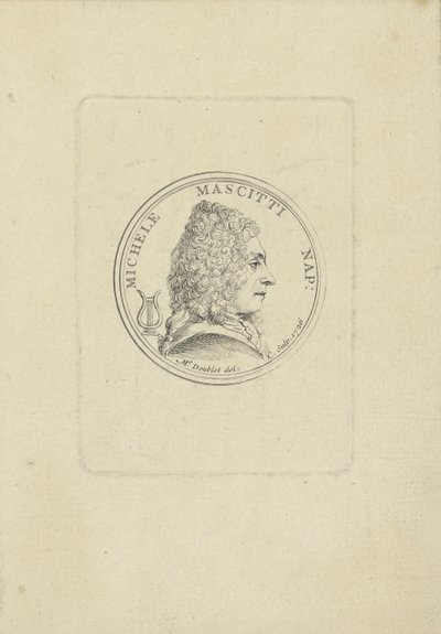 Portrett av fiolinisten og komponisten Michele Mascitti 1663-1760, 1726. av Unbekannt