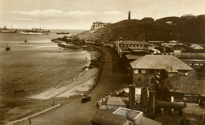 Postkontor og Bay, Aden, c1918-c1939. av Unbekannt