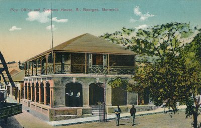 Postkontor og tollhus, St. Georges, Bermuda, tidlig på 1900-tallet. av Unbekannt