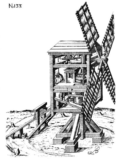 Postmølle, 1620 av Unbekannt