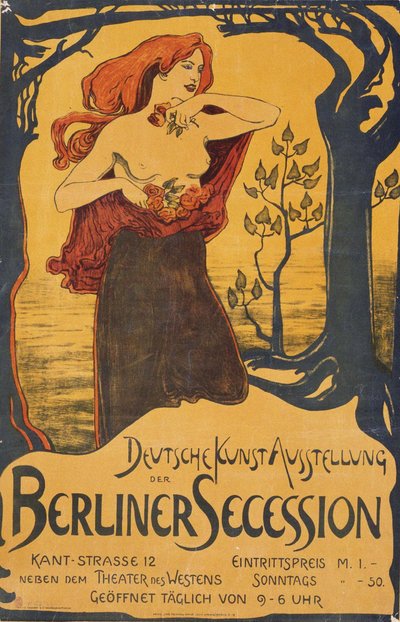 Plakat for Berlin Secession Exhibition, ca. 1900 av Unbekannt