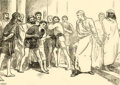 Posthumius i teatret i Tarentum, 1890. av Unbekannt