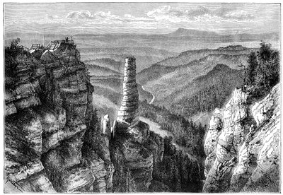 Prebischer Kogel, i Saksiske Sveits, 1879 av Unbekannt
