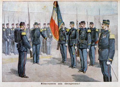 Presenterer unnskyldninger for flagget, Toulon, Frankrike, 1898 av Unbekannt