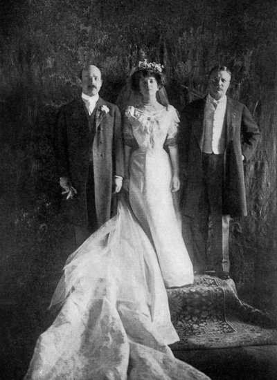 President Roosevelt og herr og fru Longworth, 1906, 1908 av Unbekannt