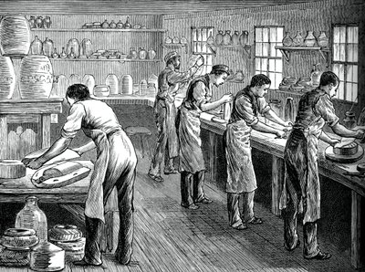 Pressere på jobb, c1880 av Unbekannt