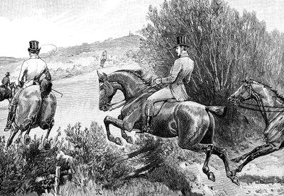Prins Albert på jakt nær Belvoir Castle, Leicestershire, ca 1840-tallet, 1900 av Unbekannt