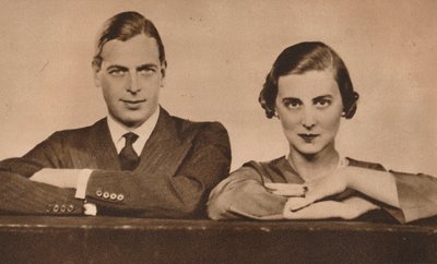 Prins George og prinsesse Marina, som ble forlovet 28. august 1934 1935 av Unbekannt