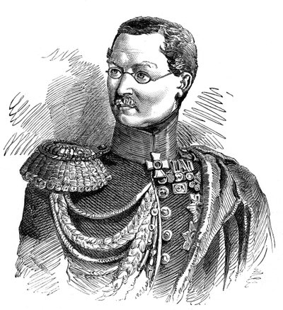 Prins Gortschakoff, sjefsgeneral for de russiske styrkene i Donau-fyrstedømmene, 1853 av Unbekannt