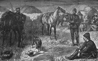 Prins Louis Napoleon og partiet før Zulu-overraskelsen, c1880 av Unbekannt