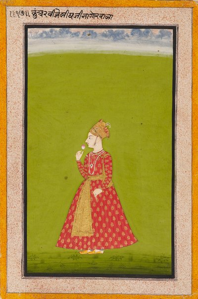 Prins Vijay Singh av Nagaur, sønn av Bakhat Singh, 1745 av Unbekannt