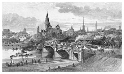 Princes Bridge, Melbourne, Victoria, Australia, 1886 av Unbekannt