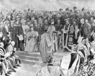 Prinsesse Alexandra mottar graden doktor i musikk...1896, 1901. av Unbekannt