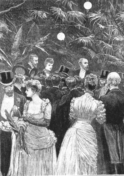 Prinsesse Alexandra selger blomster på en fest til fordel for London Hospitals, 23. juli 1884, av Unbekannt