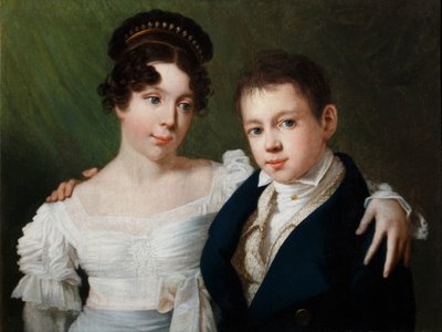 Prinsesse Alexandrine av Preussen 1803-1892 og Prins Albert av Preussen 1809-1872, 1810-årene av Unbekannt