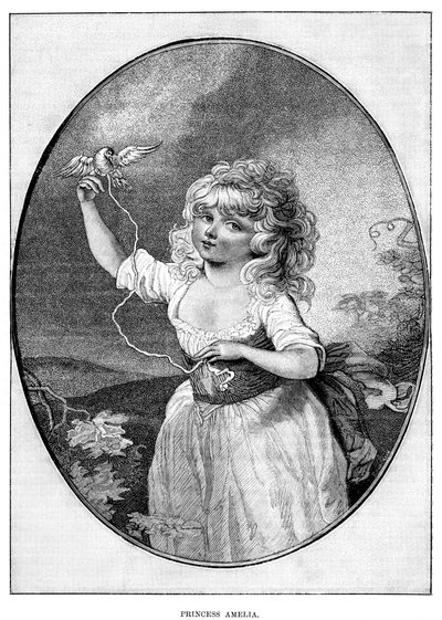 Prinsesse Amelia, yngste datter av George III og dronning Charlotte, 1800-tallet av Unbekannt