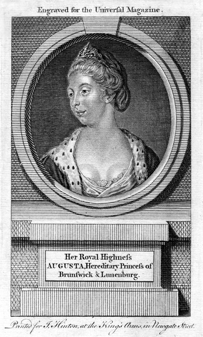 Prinsesse Augusta Charlotte, hertuginne av Brunswick-Wolfenbuttell, 1700-tallet av Unbekannt
