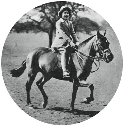 Prinsesse Elizabeth til hest, Windsor Great Park, 1935, 1937 av Unbekannt