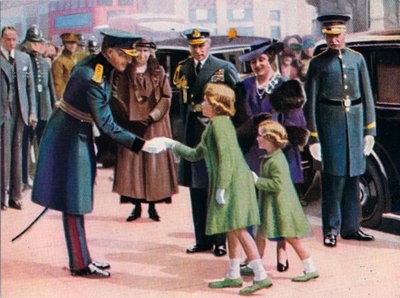 Prinsesser Elizabeth og Margaret ca. 1935 av Unbekannt