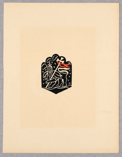 Print, Vignette, Plate X, Ethiopia, eller Christos, Madonna og Saints, slik jeg så i belysningen av den gamle etiopiske Codex -porteføljen, 1920 av Unbekannt