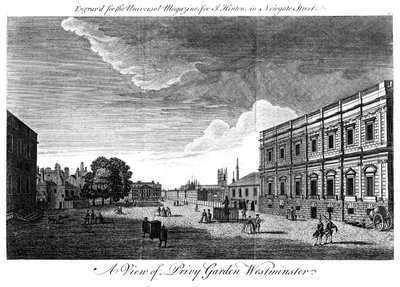 Privy Garden Westminster, London, 1700-tallet av Unbekannt