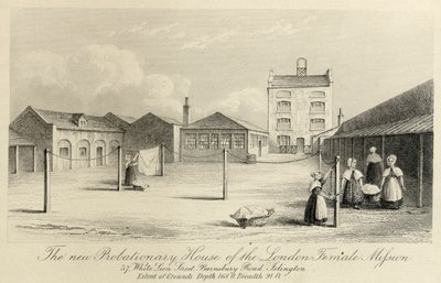Probationary House of the London Female Mission, 57 White Lion Street, Islington, London, c1836. av Unbekannt