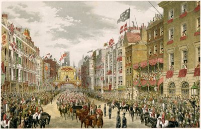 Procession on the Strand, Westminster, London, 1863 av Unbekannt