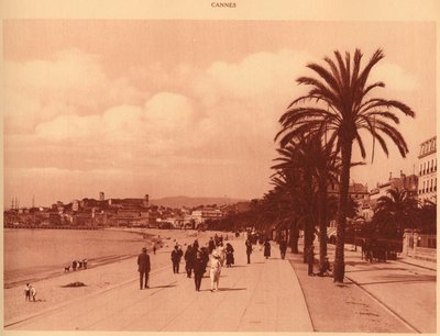 Promenade de la Croisette og Mont Chevalier, Cannes, 1930. av Unbekannt