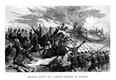 Preussisk angrep på et fransk batteri i Woerth, 1793, 1875 av Unbekannt