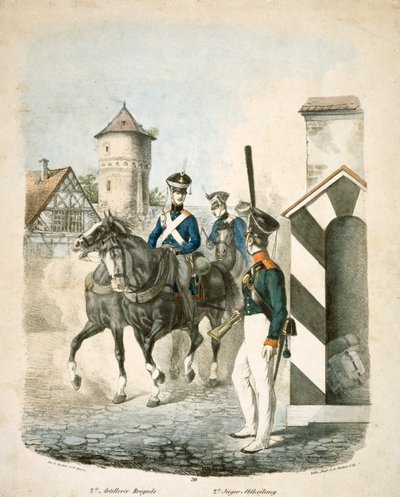 Prøyssiske soldater, tidlig på 1800-tallet av Unbekannt