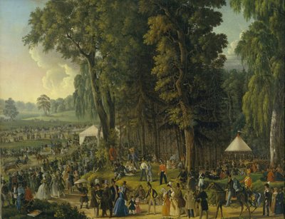 Offentlig glede på Maryina Roshcha i Moskva, 1840-årene av Unbekannt