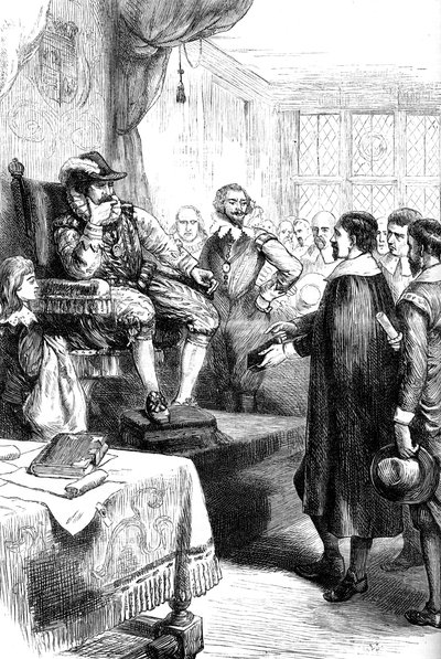 Puritanere før James I, 1600-tallet c1880 av Unbekannt