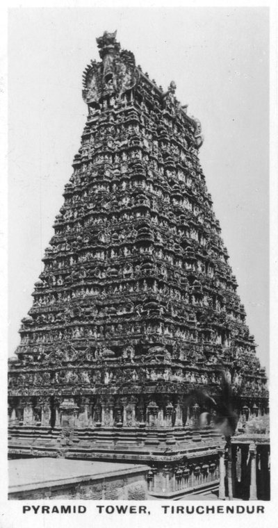 Pyramid Tower, Tiruchendur, Tamil Nadu, India, c1925 av Unbekannt