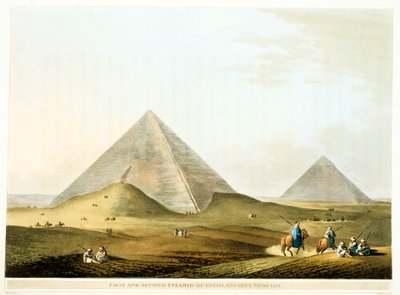 Pyramidene ved Giza, Egypt, 4. dynasti, Gamle riket, 26. århundre f.Kr. 1801 av Unbekannt